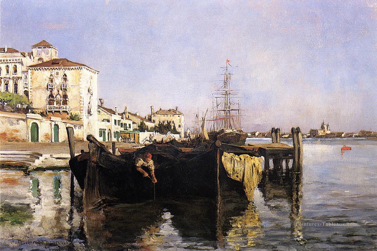 Vue de Impressionniste paysage marin John Henry Twachtman Venise Peintures à l'huile